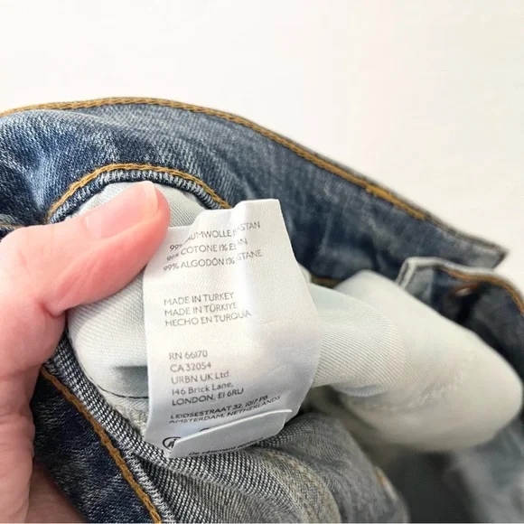 Anthropologie Pilcro Jeans Flare Wide Leg High Rise Pieced Boho Bohemian 28 - Picture 12 of 12